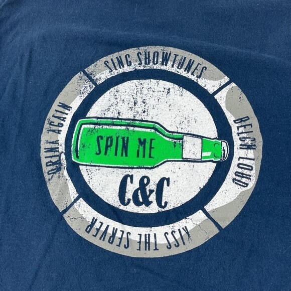 Carlos N Charlies Tshirt Mens Blue Short Sleeve Graphic - Picture 7 of 8